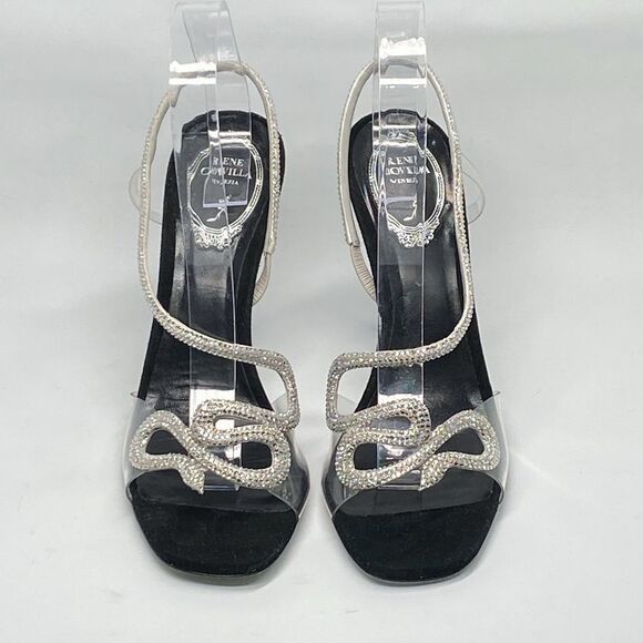 Rene Caovilla 105MM Snake Slingback Sandals size 38.5 - Picture 2 of 14